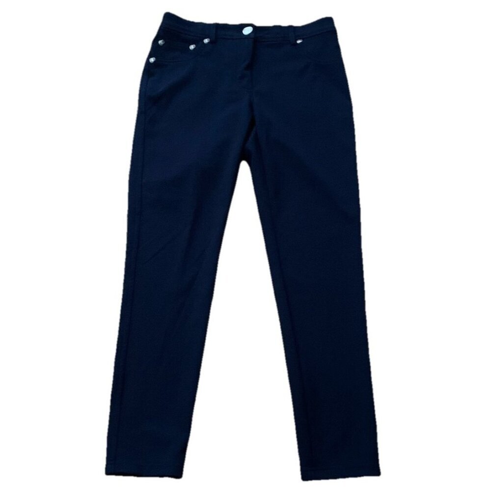 Ruby Rd. Petite Women Navy Blue Stretch Career Pants Size 4P New